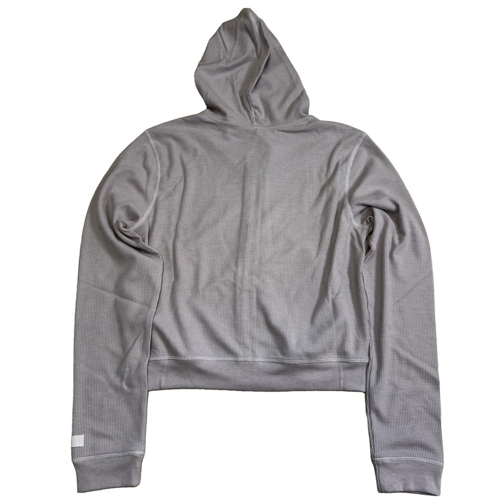 Fabletics Women's XS Zip-Up Waffle Hoodie Muted Mauve Petal Pockets Ribbed Cuffs - Picture 4 of 15